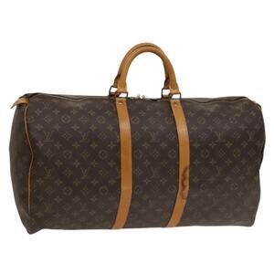 LOUIS VUITTON Monogram Keepall 55 Boston Bag M41424